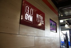 Glo gym lightbox sign